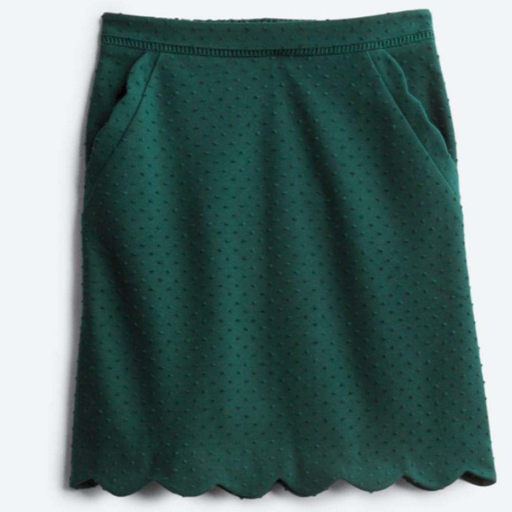Scalloped Hem Dress Skirt- Skies Are Blue